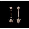 Image 1 : 1.72 ctw Diamond Earrings - 14KT Rose Gold