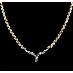 14KT White and Yellow Gold 8.84 ctw Diamond Necklace