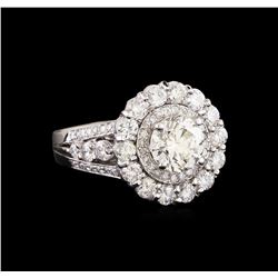 14KT White Gold EGL Certified 3.65 ctw Diamond Ring