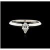 Image 2 : 14KT White Gold 0.32 ctw Diamond Solitaire Ring