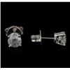 Image 2 : 14KT White Gold 1.24 ctw Diamond Stud Earrings