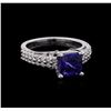 Image 1 : 2.58 ctw Tanzanite and Diamond Ring - 14KT White Gold