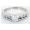 Image 1 : 0.90 ctw Diamond Ring - Platinum