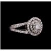 Image 1 : 14KT White Gold 1.12 ctw Diamond Ring