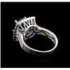 Image 3 : 14KT White Gold 2.99 ctw Sapphire and Diamond Ring