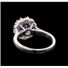 Image 3 : 14KT White Gold 2.23 ctw Tanzanite and Diamond Ring