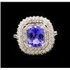 Image 2 : 14KT White Gold 3.26 ctw Tanzanite and Diamond Ring