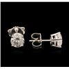Image 2 : 14KT White Gold 1.61 ctw Diamond Stud Earrings