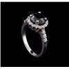 Image 4 : 2.80 ctw Black Diamond Ring - 14KT White Gold