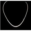 Image 2 : 14KT White Gold 8.53 ctw Diamond Necklace