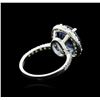 Image 3 : 14KT White Gold 5.79 ctw Tanzanite and Diamond Ring