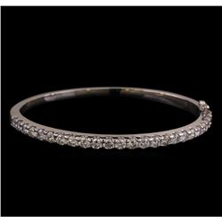 14KT White Gold 3.16 ctw Diamond Bangle Bracelet