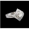 Image 1 : 14KT White Gold 1.08 ctw Diamond Ring