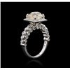 Image 3 : 18KT White Gold 3.57 ctw Diamond Ring