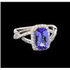 Image 1 : 14KT White Gold 1.97 ctw Tanzanite and Diamond Ring