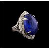 Image 1 : 14KT White Gold 13.23 ctw Tanzanite and Diamond Ring