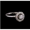 Image 1 : 14KT White Gold 0.86 ctw Diamond Ring