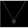 Image 2 : 0.50 ctw Diamond Pendant With Chain - 14KT Yellow Gold