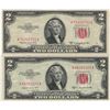 Image 1 : 1953 $2 AU Uncirculated Certificate Currency Lot of 2