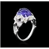 Image 3 : 18KT White Gold 6.32 ctw Tanzanite and Diamond Ring