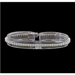 18KT White Gold 3.04 ctw Diamond Tennis Bracelet