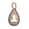 Image 1 : 3.54 ctw Morganite and Diamond Pendant - 14KT Rose Gold