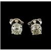 Image 1 : 1.61 ctw Diamond Solitaire Earrings - 14KT White Gold