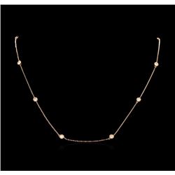 1.54 ctw Diamond Necklace - 18KT Rose Gold