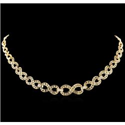 4.38 ctw Diamond Necklace - 14KT Yellow Gold