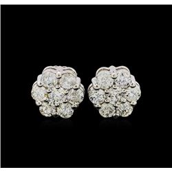 14KT White Gold 1.57 ctw Diamond Earrings