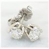 Image 3 : 1.00 ctw Diamond Stud Earrings - 14KT White Gold