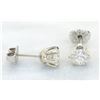 Image 5 : 1.00 ctw Diamond Stud Earrings - 14KT White Gold