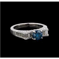 1.74 ctw Blue Diamond Ring - 18KT White Gold