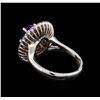 Image 3 : 14KT Two-Tone Gold 1.73 ctw Tanzanite and Diamond Ring