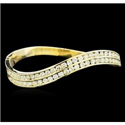 6.00 ctw Diamond Bangle Bracelet - 14KT Yellow Gold