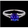 Image 2 : 2.41 ctw Tanzanite and Diamond Ring - 14KT White Gold