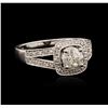 Image 1 : 18KT White Gold 0.82 ctw Diamond Ring