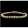 Image 1 : 9.25 ctw Diamond Tennis Bracelet - 14KT Yellow Gold
