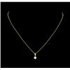 Image 2 : 0.10 ctw Diamond Pendant With Chain - 14KT Yellow Gold