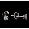 Image 2 : 0.38 ctw Diamond Stud Earrings - 14KT White Gold