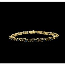 10KT Yellow Gold 3.00 ctw Sapphire Bracelet