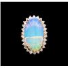 Image 2 : 6.91 ctw Opal and Diamond Ring