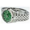 Image 7 : Rolex Stainless Steel Green Roman Diamond and Emerald DateJust Men's Watch