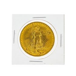 1908 $20 BU No Motto St. Gaudens Double Eagle Gold Coin