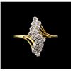 Image 2 : 0.16 ctw Diamond Ring - 14KT Yellow and White Gold