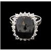 Image 2 : 4.86 ctw Black Diamond Ring - 14KT White Gold