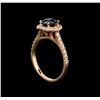 Image 4 : 1.38 ctw Black Diamond Ring - 14KT Rose Gold