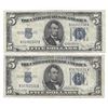 Image 1 : 1934 $5 Silver Certificate Currency Lot of 2