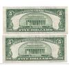 Image 2 : 1934 $5 Silver Certificate Currency Lot of 2