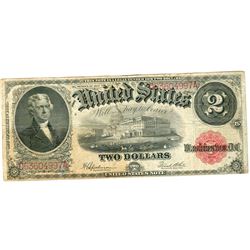 1917 $2 Legal Tender Bank Note Currency